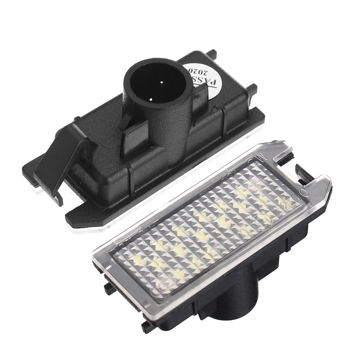 2X White LED License Plate Lights for Fiat 500 (2007–2021), Dodge Viper (1992–2017), Jeep Grand Cherokee (1999–2021)