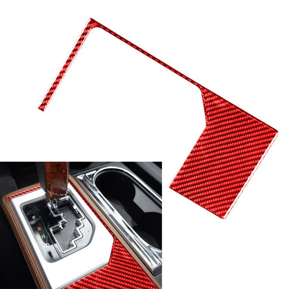 Carbon Fiber Red Gear Shift Panel Outer Frame Trim For Toyota Tundra 2014-2021