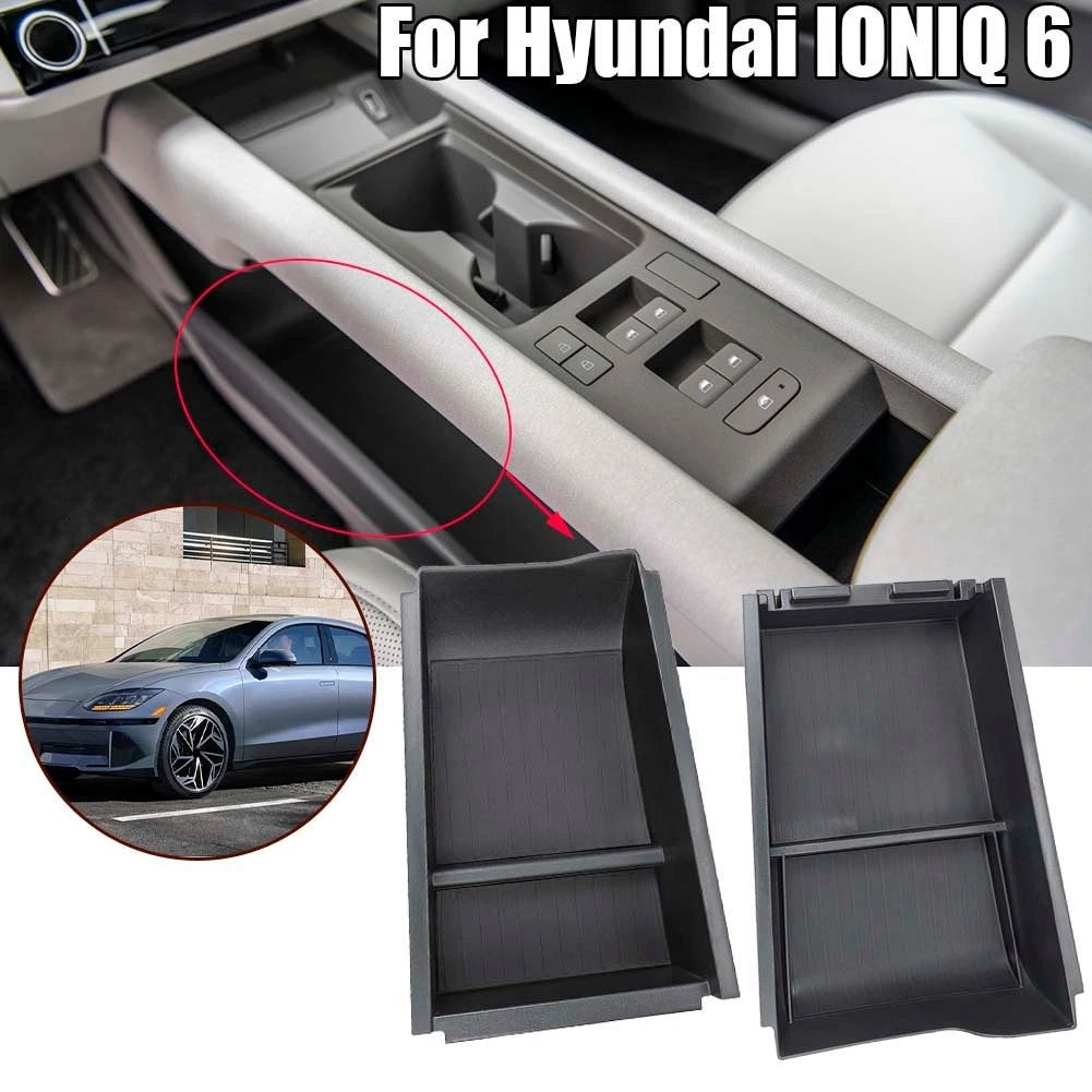 2PCS Car Console Organizer Tray Compatible with For Hyundai Ioniq 6 2023 2025