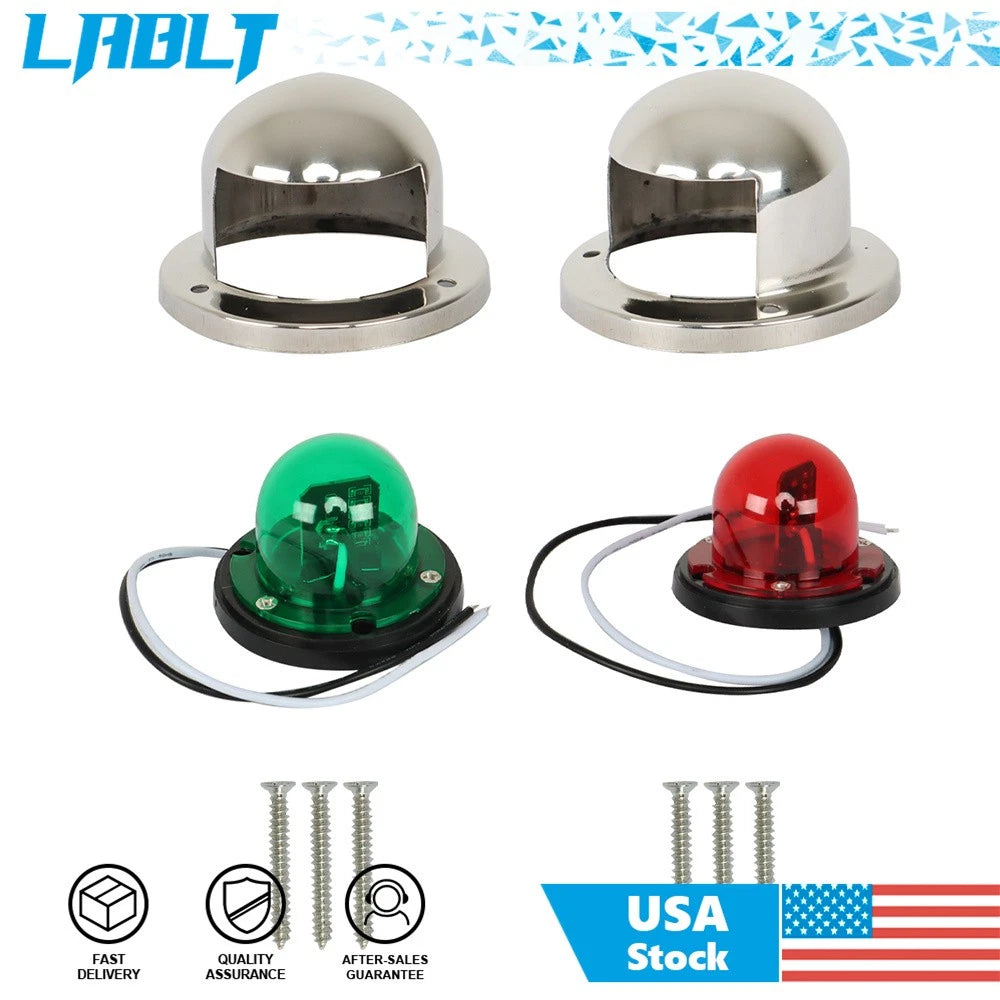 LED Bow Navigation Lights for Marine Boat Pontoon (12V)