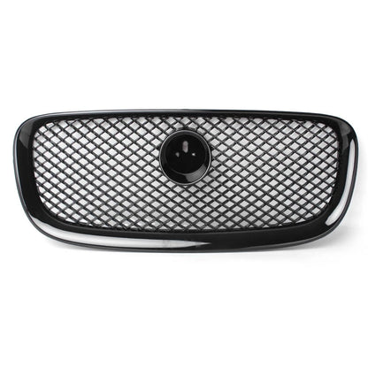 Front Center Upper Grille Glossy Black for Jaguar XF XFR (2012–2015)
