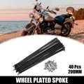 Bicycle Spokes 13G 200mm Steel Replacement Kit with Nipples for Most Bikes