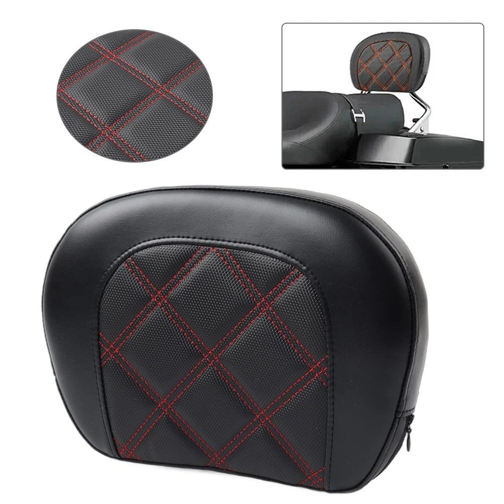 Sissy Bar Backrest Pad for Harley Electra Glide (2014–2023) - Red Stitching