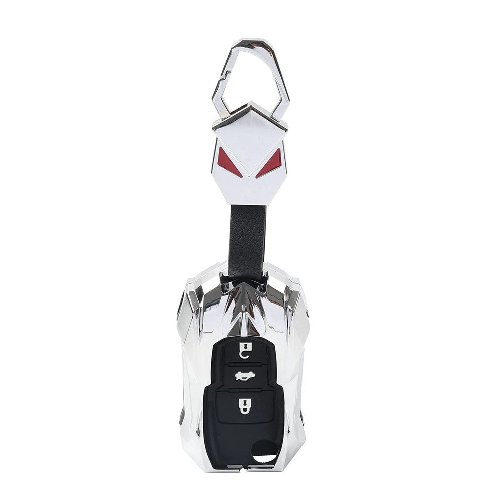 Key Fob Cover Case for VW Beetle, Golf, Jetta, Skoda, Seat (Silver)