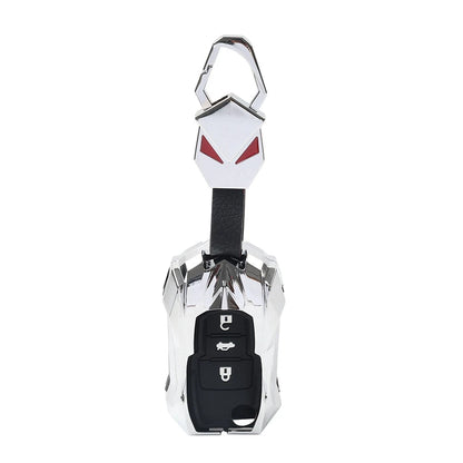 Key Fob Cover Case for VW Beetle, Golf, Jetta, Skoda, Seat (Silver)