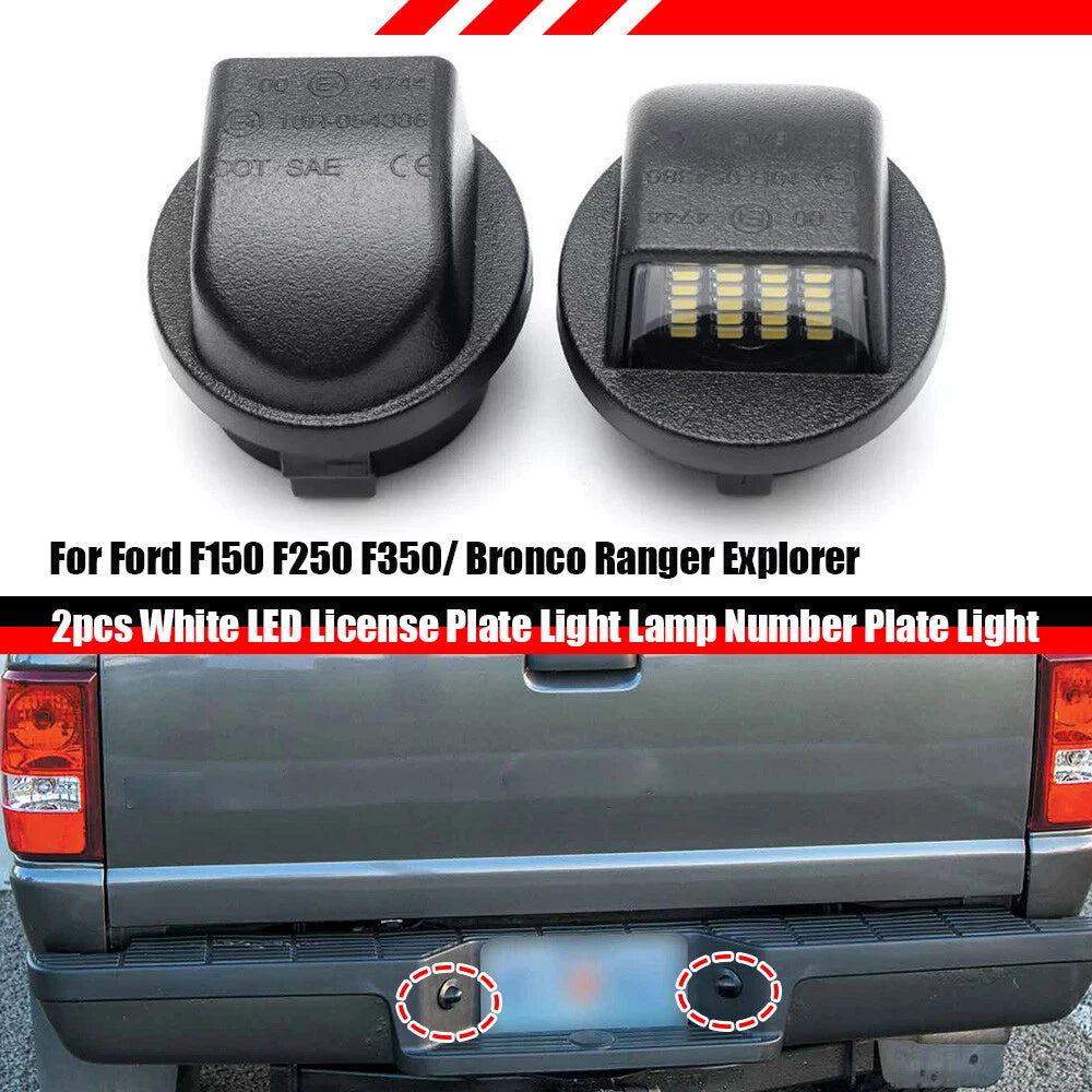 2PC LED Number Plate Lights for Ford F150 F250 F350