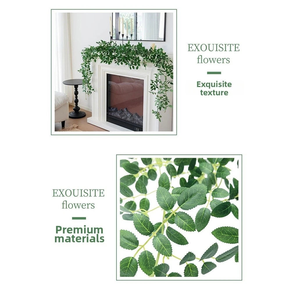 Artificial Rose Leaf Vine Greenery Decor for Weddings (175cm)