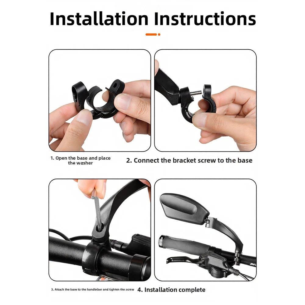 Rearview Mirror for Bike (2010–2023) - Anti Shock Design, ABS Body