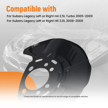 Front Brake Dust Shield for Subaru Outback H6 3.6L (2010–2014) 26290-AG03A Black