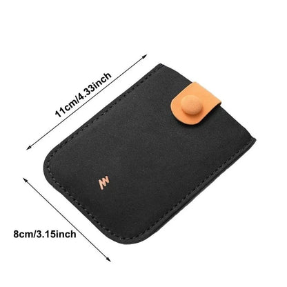 Business Card Holder with Snap Closure and Multiple Slots