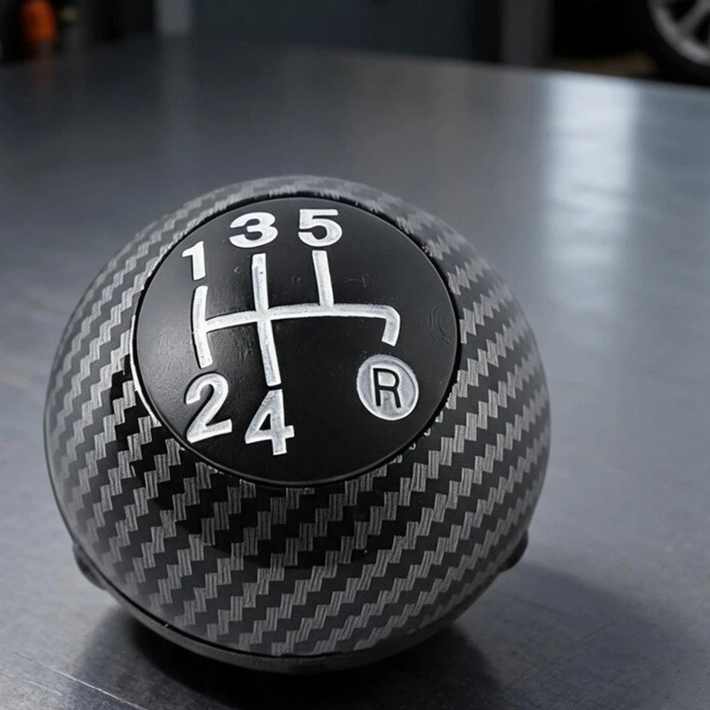 Carbon Fiber Look Shift Knob for Fiat 500, 500C (2007–2018)