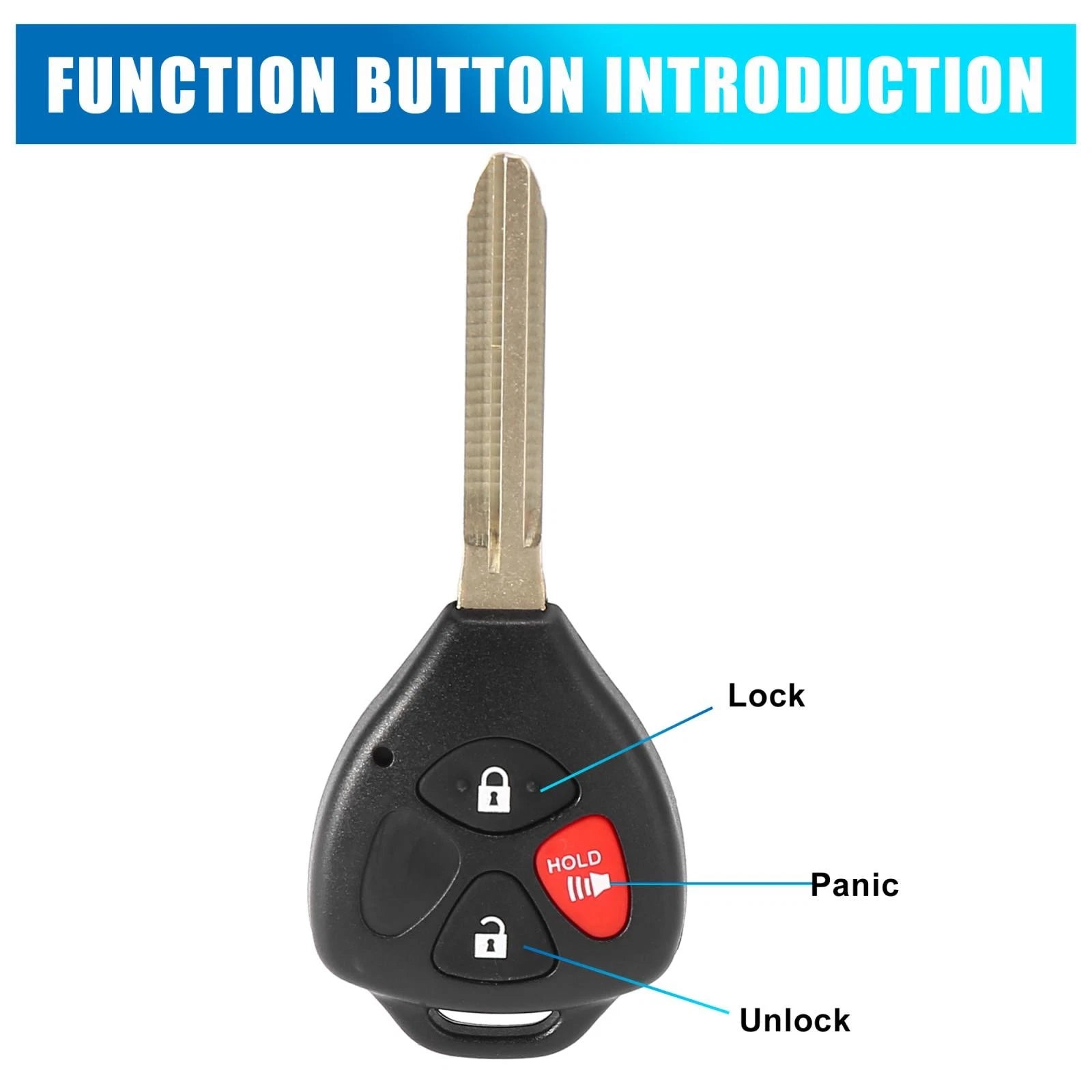 Keyless Entry Remote Case Replacement for Toyota Camry (2007–2010)