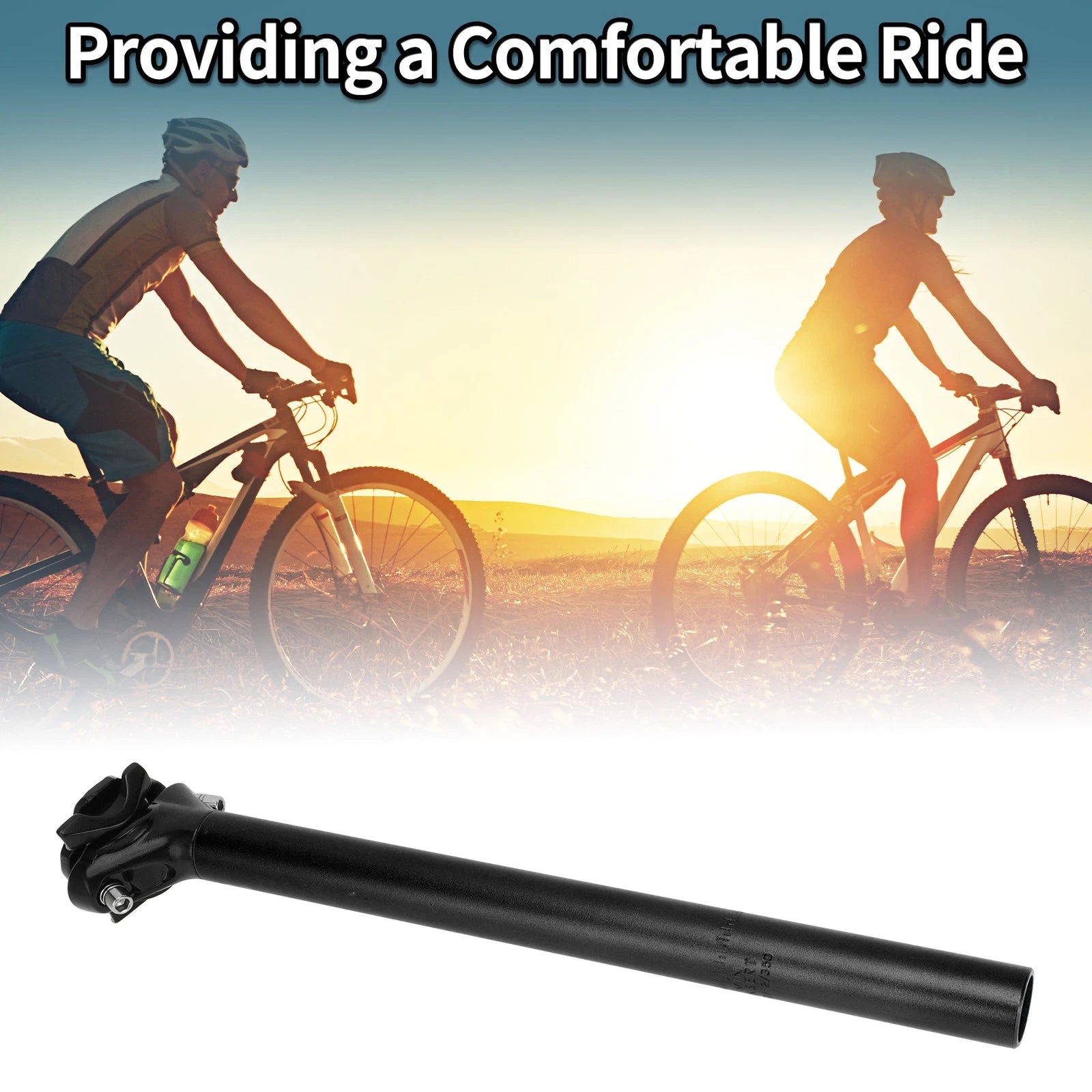 Seat Post 27.2x350mm Adjustable Angle for Bike Bicycle (Fits 2005–2015)