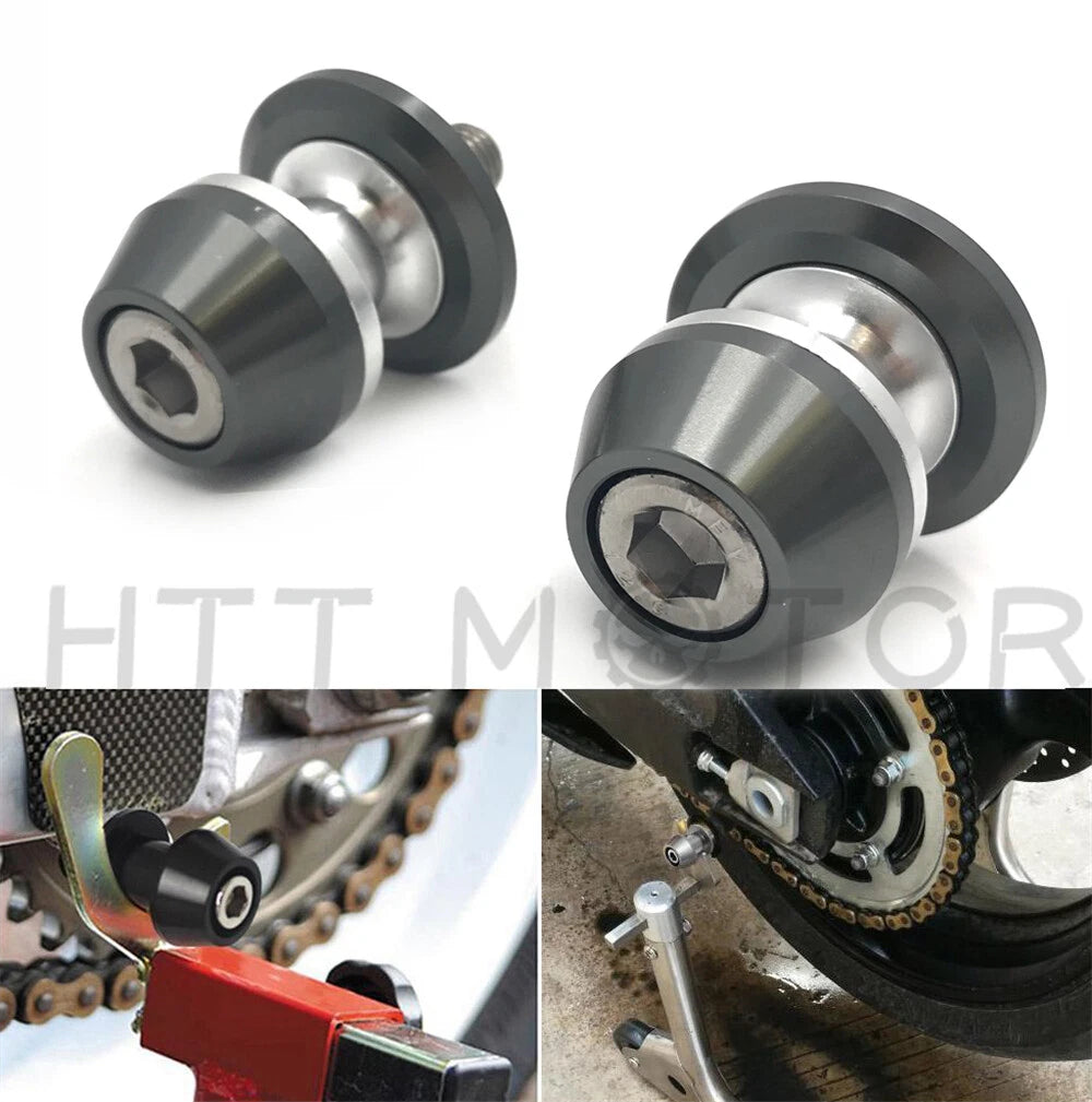 2X CNC Swingarm Spools Sliders 6MM for Universal Motorcycle