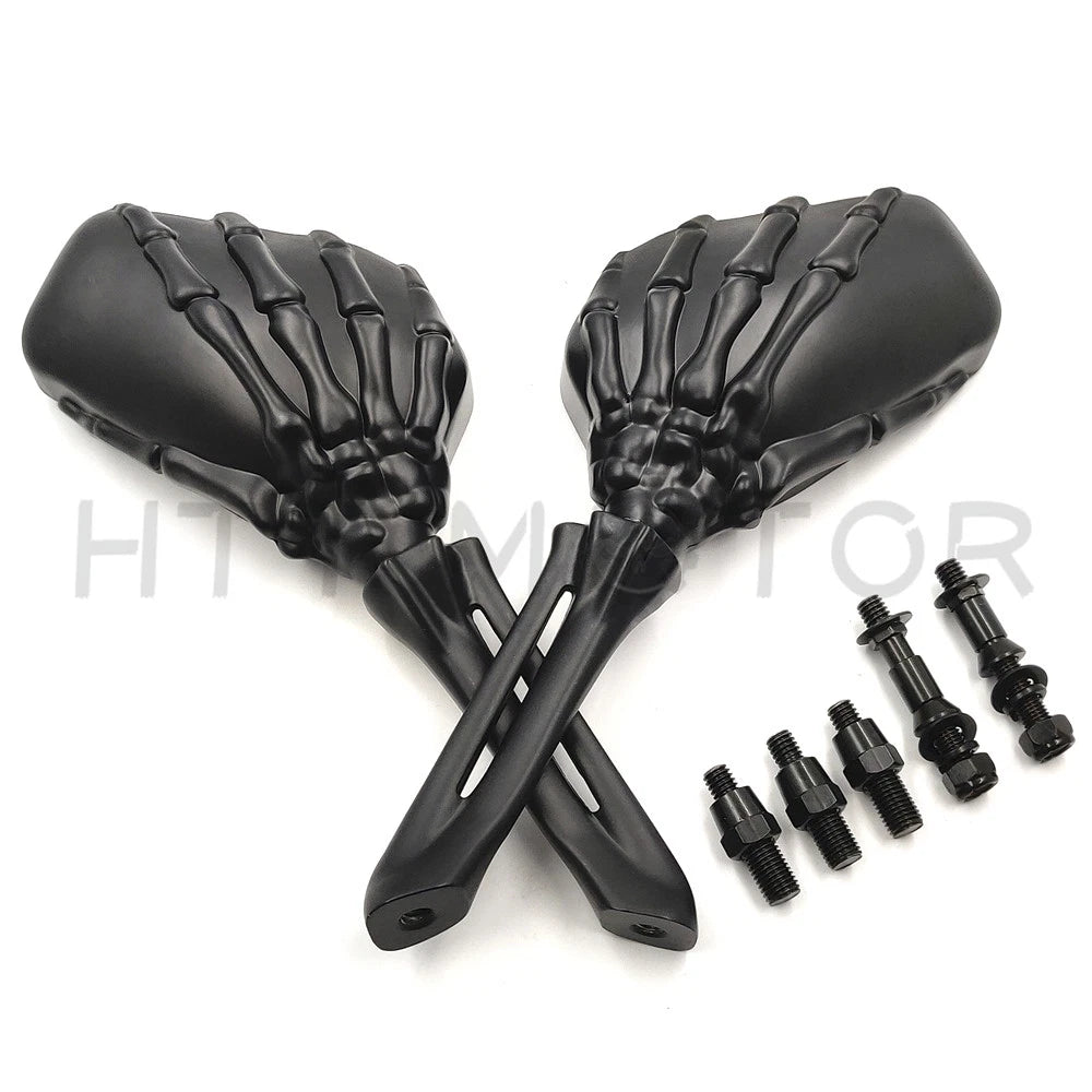 Skull Rearview Mirrors for Harley Dyna Wide Glide (2006–2023)
