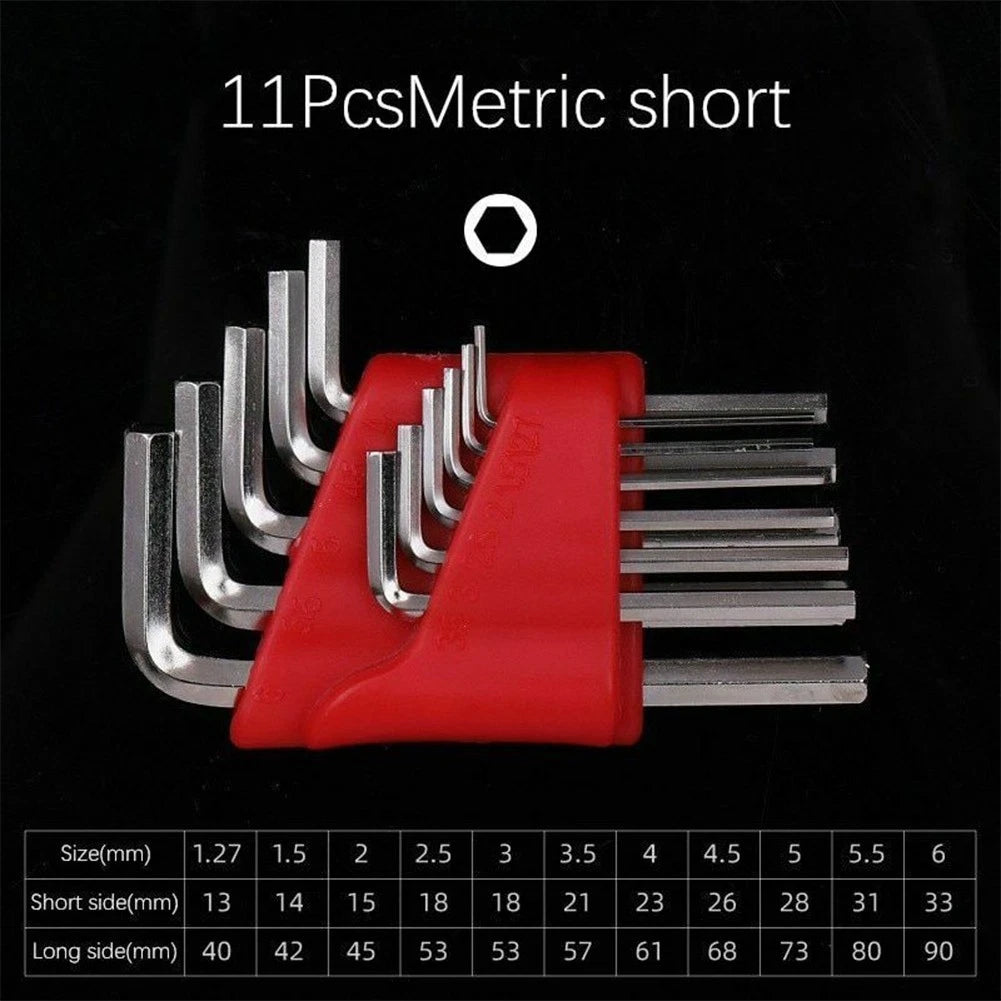 Precision Hex Wrench Kit 5/8/11 Pcs for (Metric/Imperial)