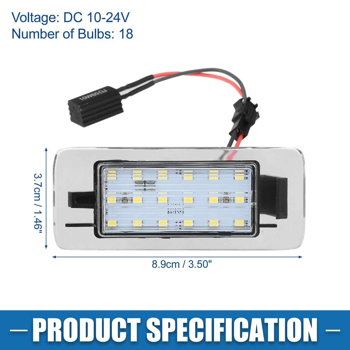 2X LED License Plate Light No.13578958 for Chevy Suburban (2015–2020)
