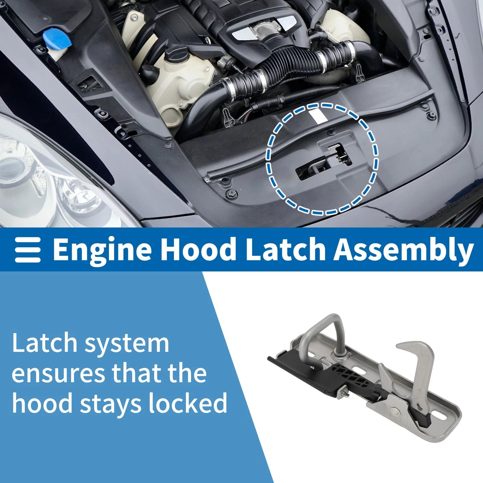 Hood Latch Assembly Replacement for Volkswagen Eos (2007–2016)