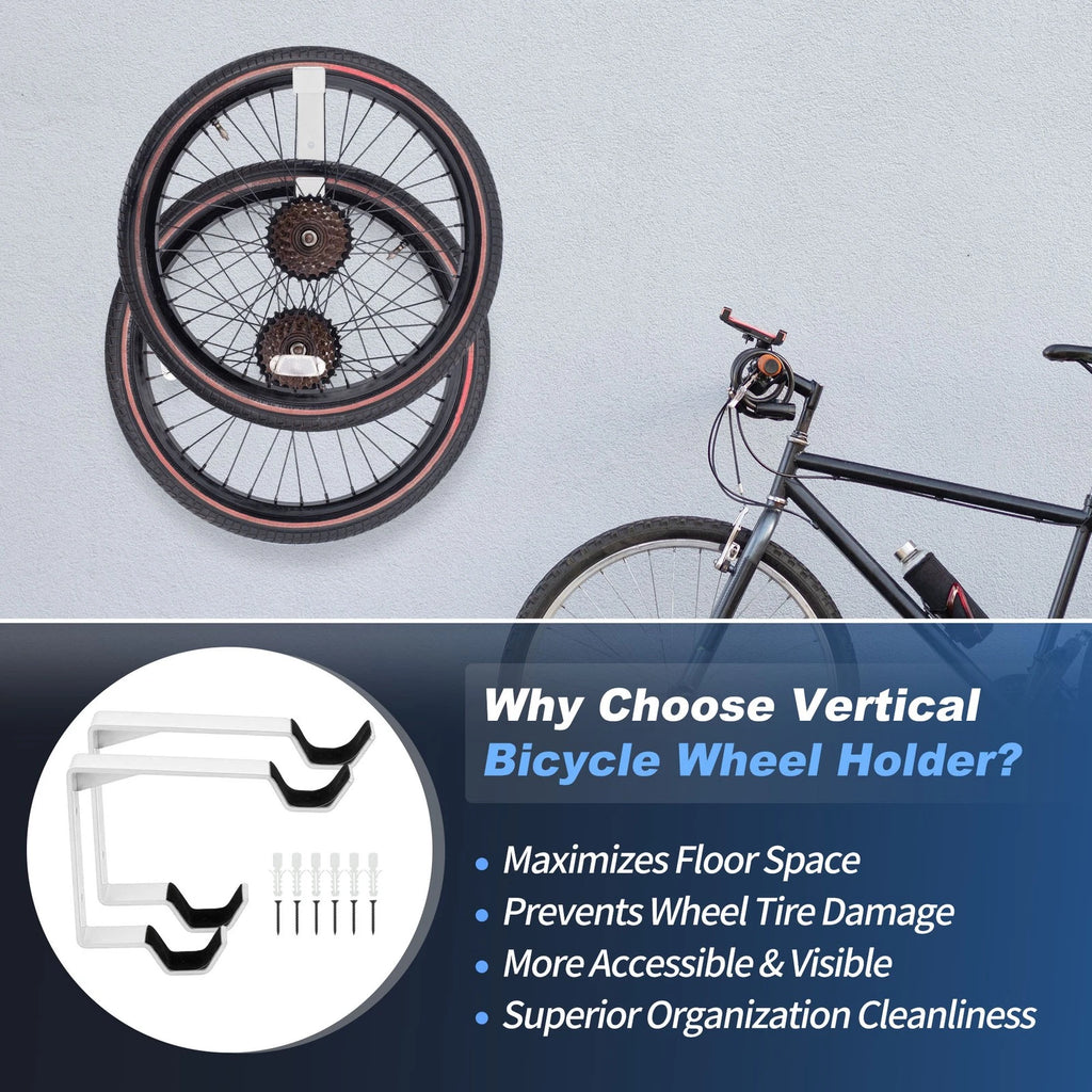 Bike Wheel Rack Wall Mount for Universal Fit (Any Check fitment before purchase, 2010–2025)