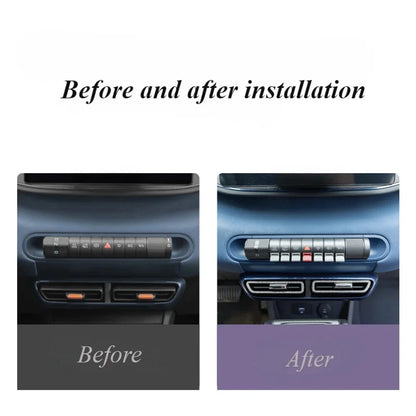 7Pcs Air Conditioning Control Button Knob Stickers for BYD Dolphin Seagull (2021–2023)
