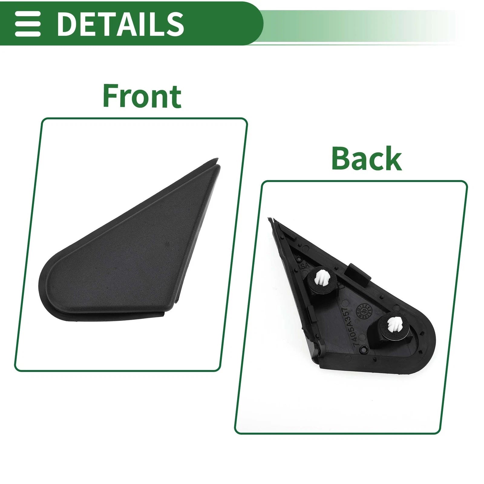 Front Left Pillar Corner Triangle Trim for Mitsubishi Lancer Evolution (2008–2015)