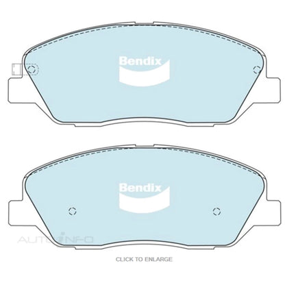 Set of 4 Bendix GCT Front Disc Brake Pads for Kia Sorento XM (2009–2014)