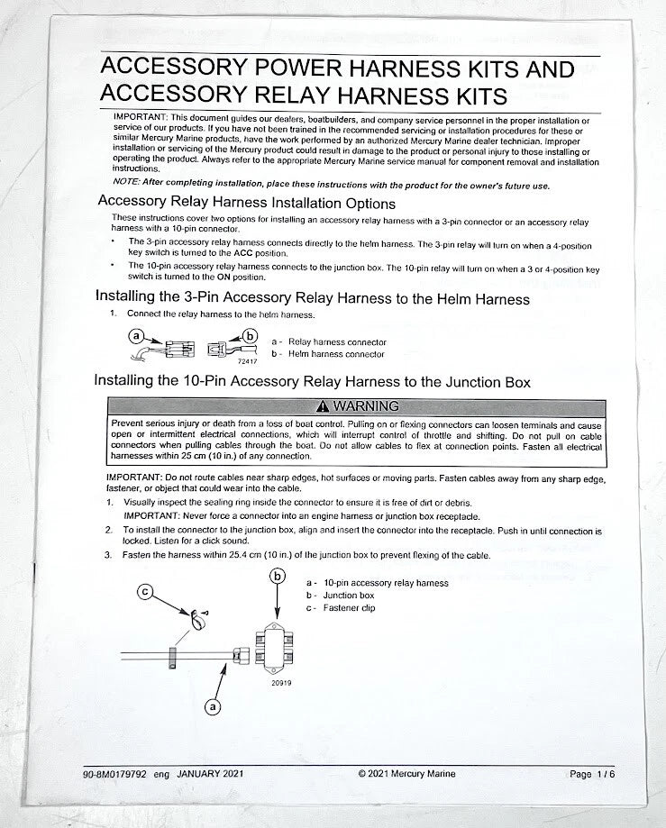 Power Harness Assembly 15FT for Mercury (8M0011965)