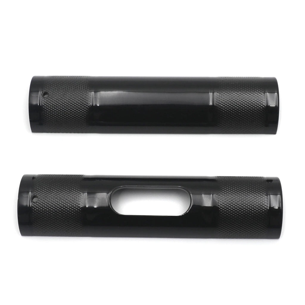 Black Knurled Handlebar Riser Adapter 1" to 1.25" for Harley