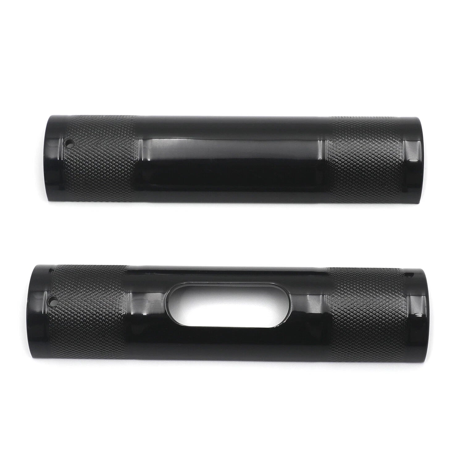 Black Knurled Handlebar Riser Adapter 1" to 1.25" for Harley