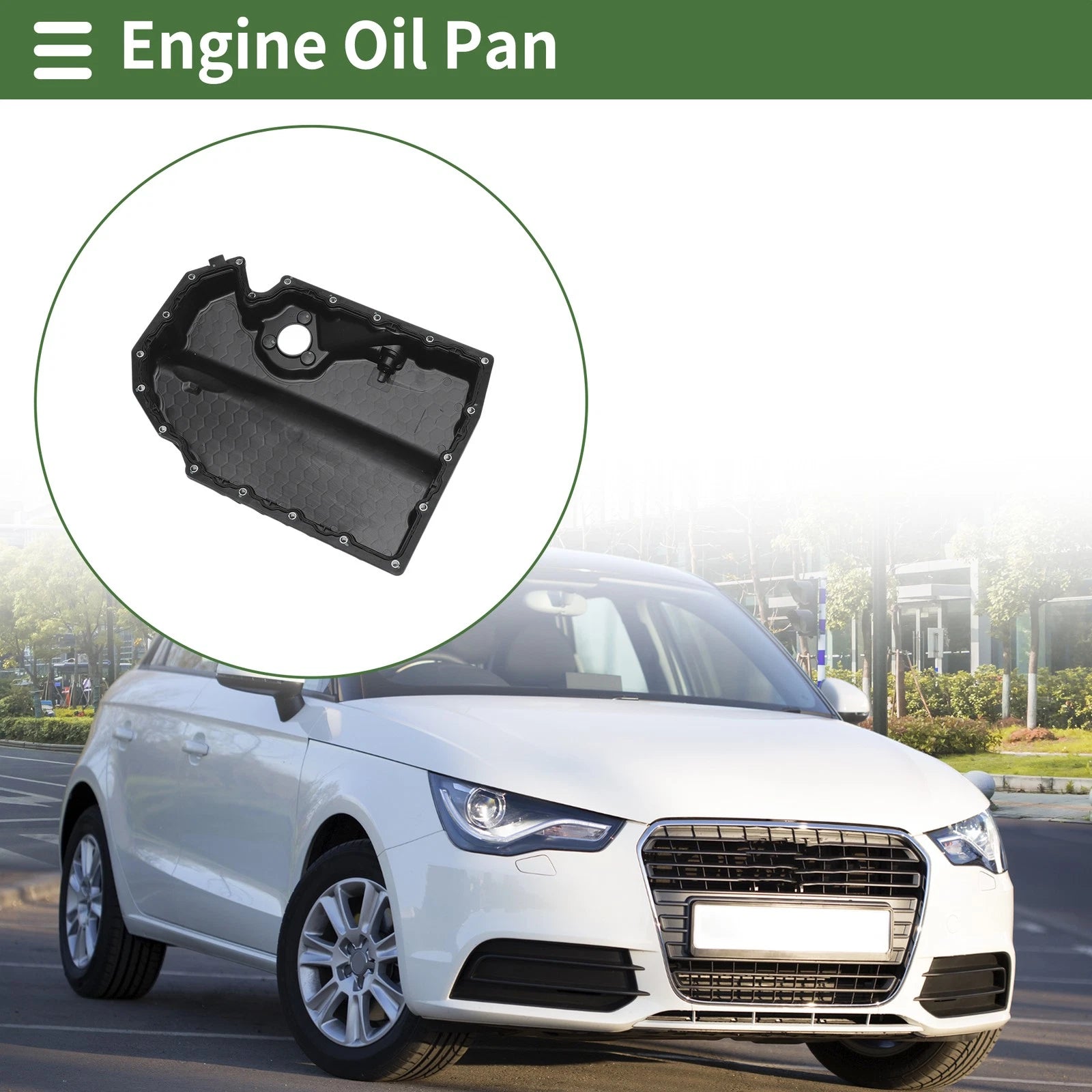 Engine Oil Pan Replacement for Audi A1 (2015–2018) Plastic Black