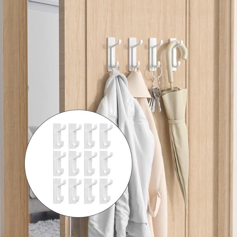 12 Pack Stainless Steel Hooks for Metal Doors (Up to 6 kg)