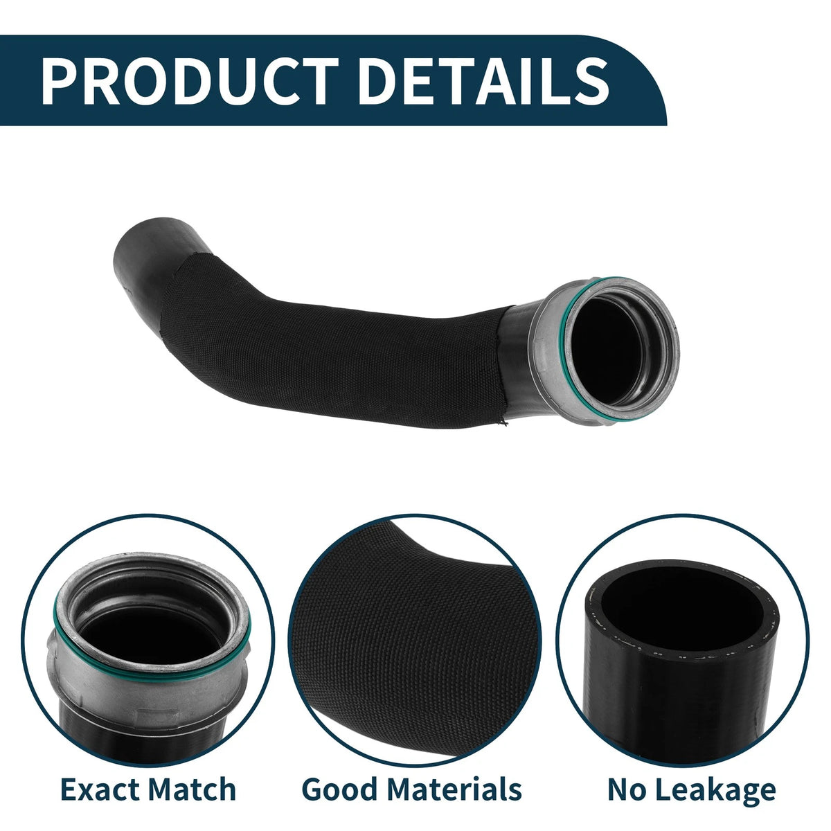 Radiator Hose for BMW X5 E70 (2008–2013) No. 11617807986 Rubber Black