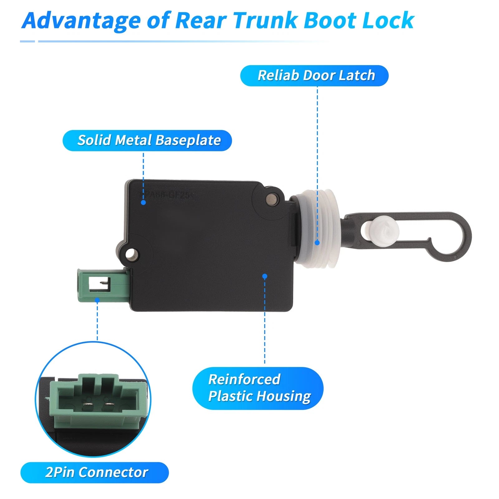 Rear Trunk Latch Lock Actuator for Audi A6 (1998–2004) 4B5962115A