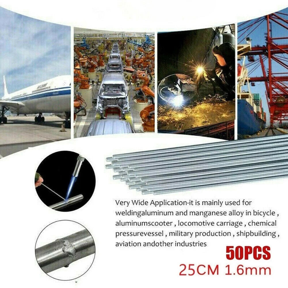 50pcs 1.6mm Low-Temperature Solder Welding Rods Wire 25cm