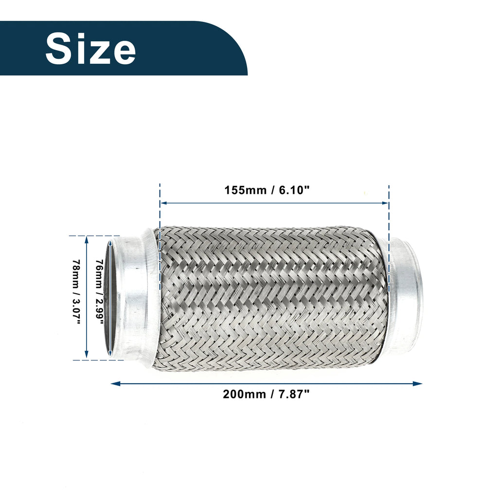 Exhaust Flex Pipe for Universal Applications (3.07 Inch OD)