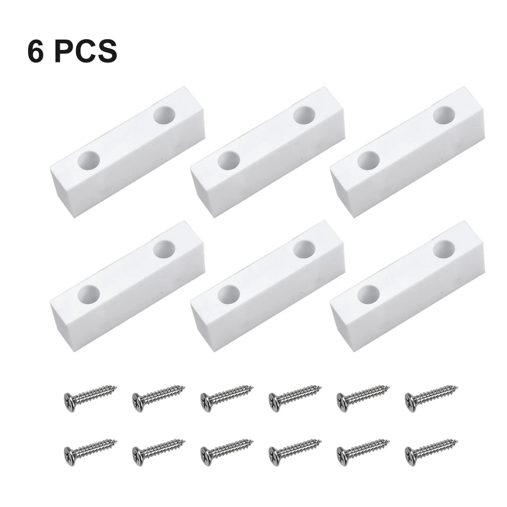 6x Double Hole Sliding Door Lock Block Limiter for Window Positioning