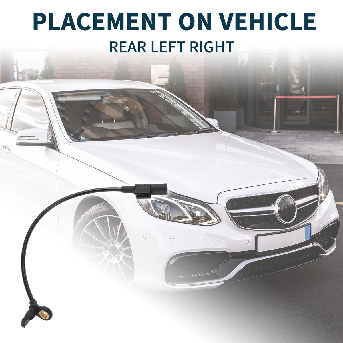 2pcs Rear Side ABS Wheel Speed Sensor Replacement for Mercedes-Benz GL320 (2007–2012)