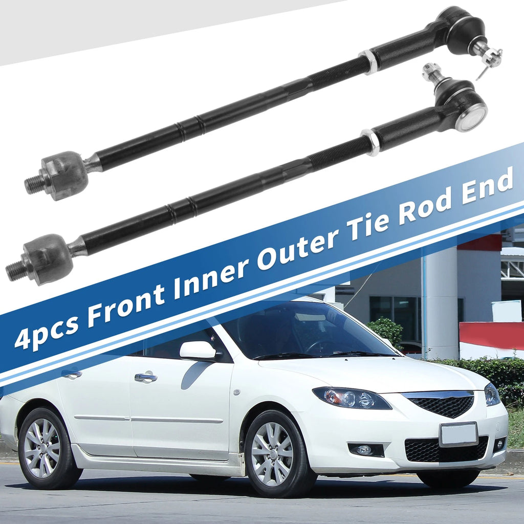 4pcs Inner Outer Tie Rod End Link Replacement for Ford Escape (2001–2009)