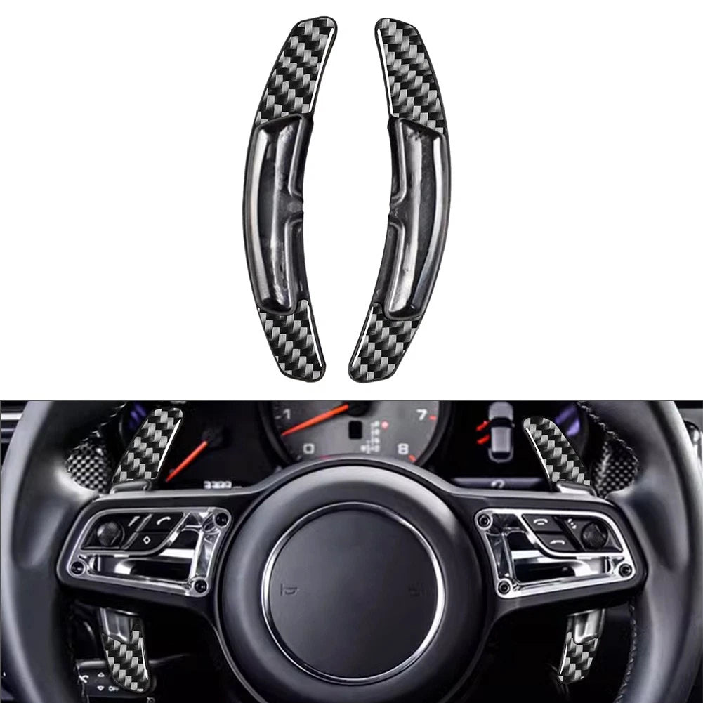 Steering Wheel Shift Paddle Extensions for Porsche Panamera Cayenne 911 (2010–2023) Carbon