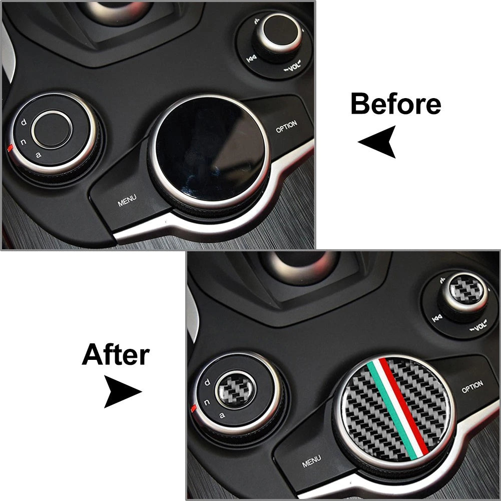 Center Console Switch Button Cover Trim for Alfa Romeo Giulia (2017–2019)