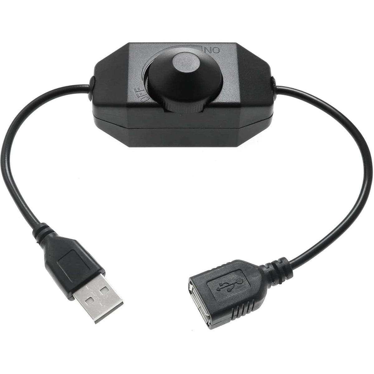 LED Strip Lights Knob Dimmer with USB Extension Cord (Black/White)
