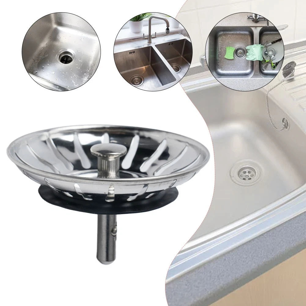 Stainless Steel Sink Strainer for Kitchen (Fits Most Models)
