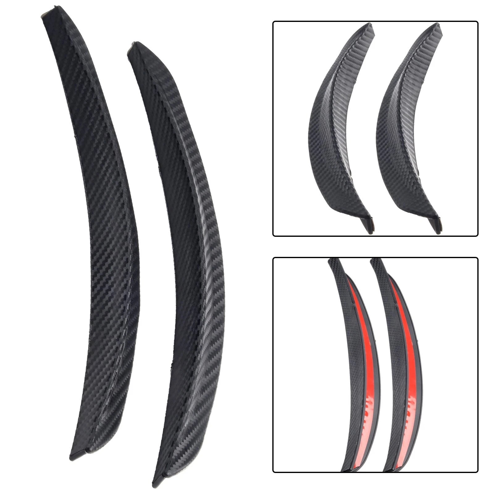 Carbon Fibre Wheel Eyebrow Strips for