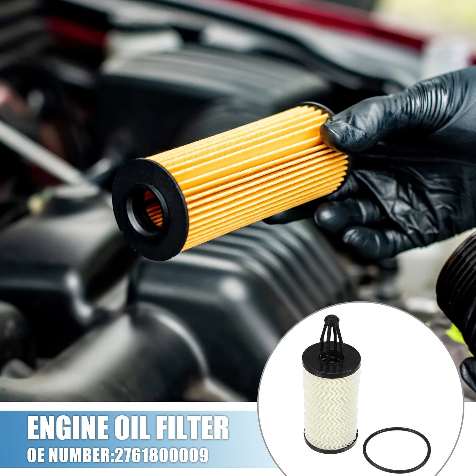 Engine Oil Filter O Ring Set for Mercedes C300 (4Pcs) (2014–2019)