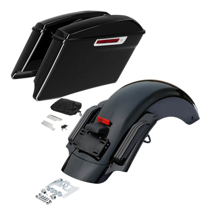 Stretched Hard Saddlebags 6x9 Speaker Lids & Rear Fender for Harley Touring (2014–2024)