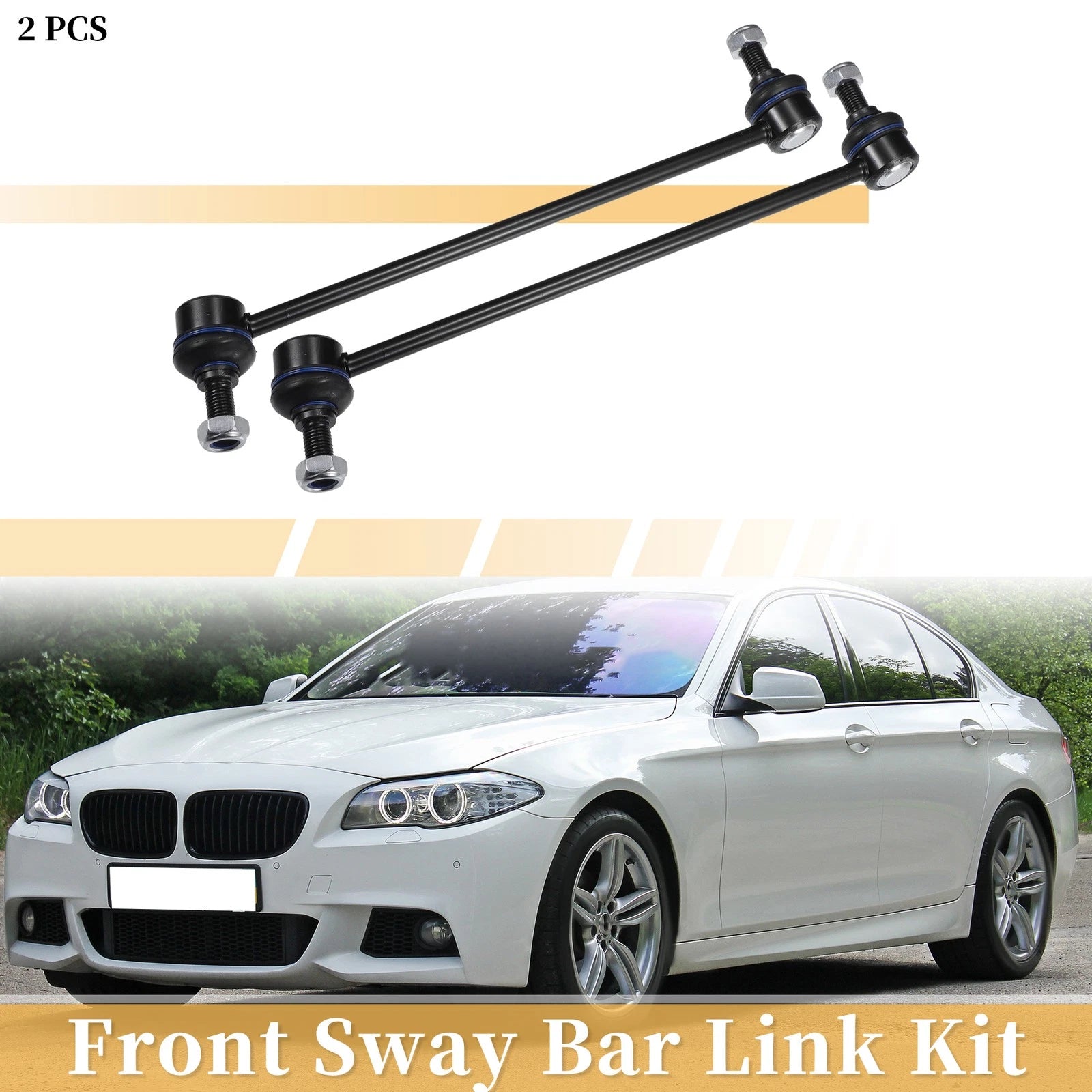 2pc Front Stabilizer Sway Bar Link Replacement for BMW 528i (2011–2016)