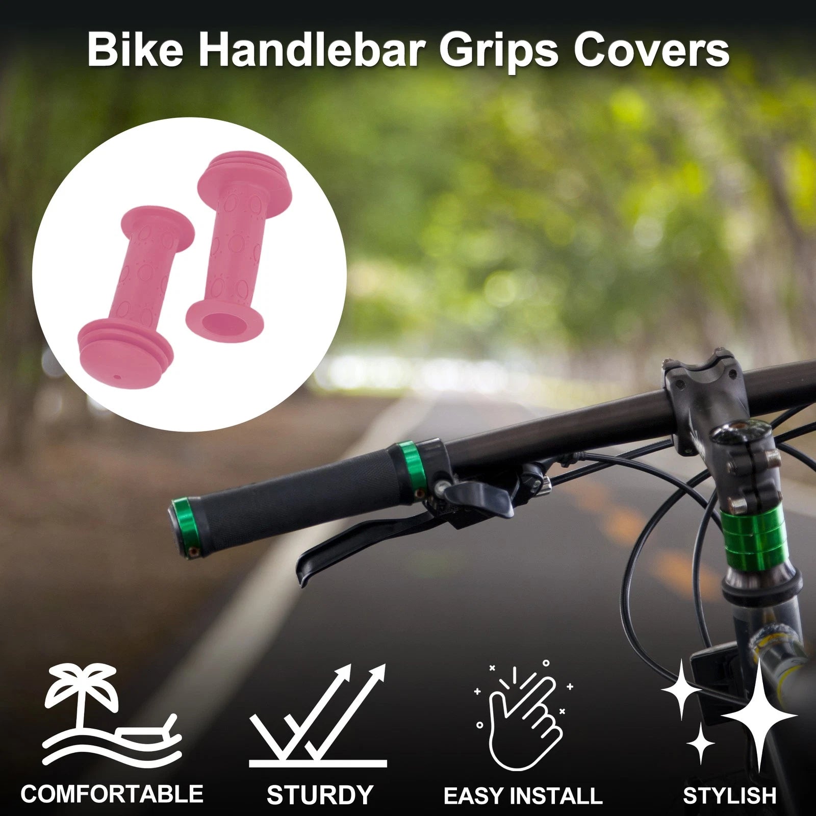 Bike Handlebar Grip Covers 95mm Lightweight MTB End Grips Protector 1 Pair