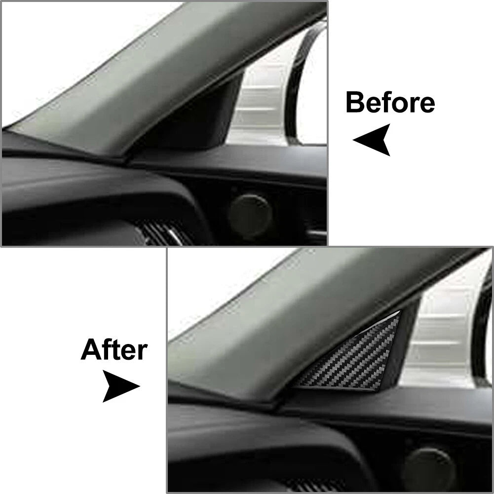 2X A Pillar Panel Front Triangle Cover Trim for Kia Stinger (2018–2023)