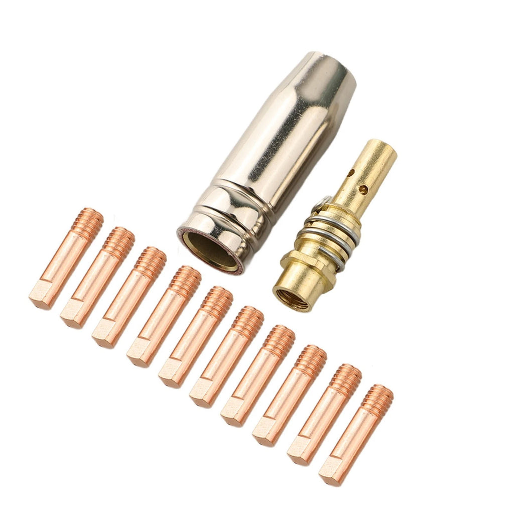 12PCS MIG Welding Kit with Copper Tips, Gas Nozzle, Diffuser