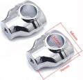Chrome 2" Risers 1.25" Handlebar Top Clamps for Harley Dyna (2006–2020)